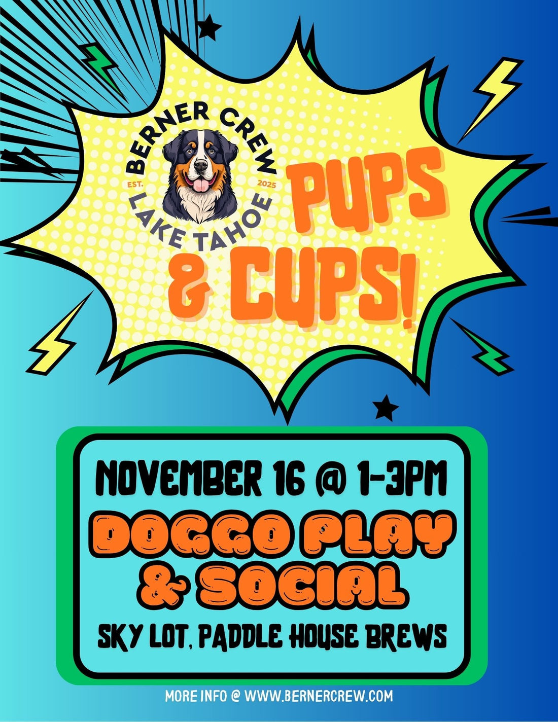 Pups & Cups! Join us on Nov 16